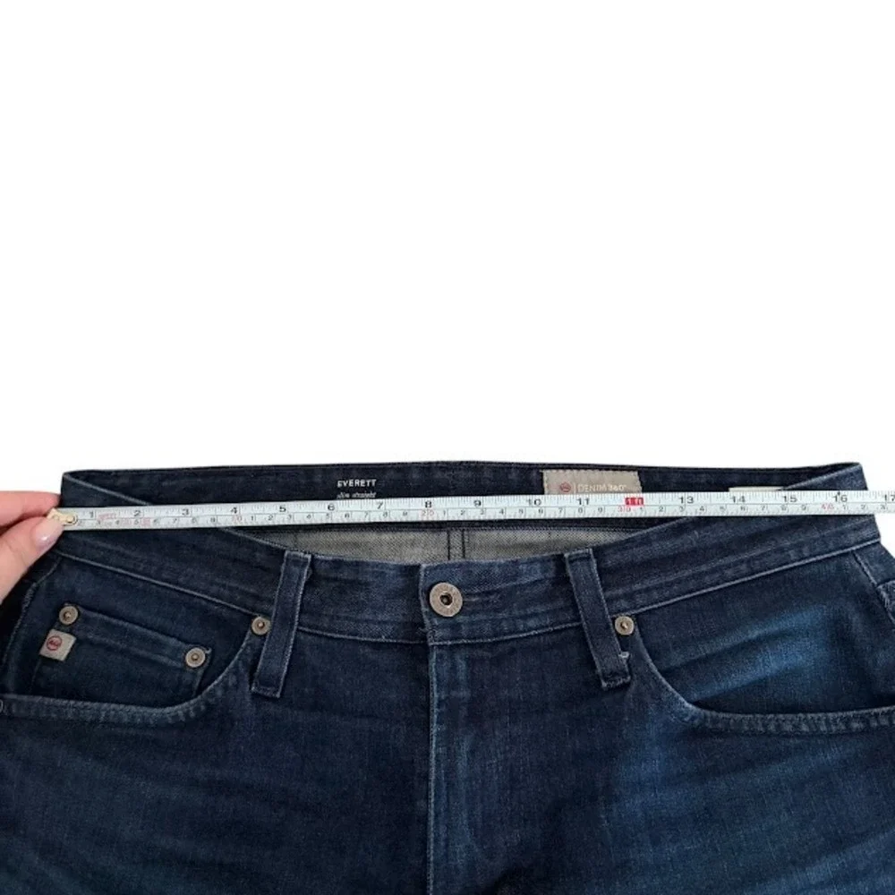 AG Adriano Goldschmied Everett Denim360 Slim Straight Dark Jeans Mens 31 x 34 - Picture 3 of 4